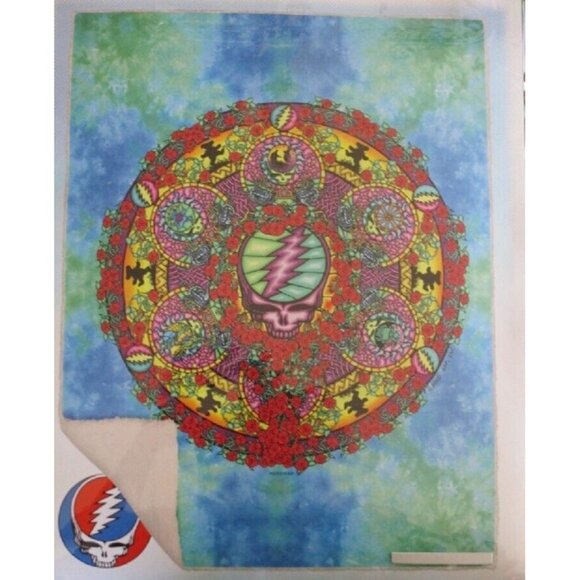 New Celtic Mandala Grateful Dead Fleece Sherpa Back Gift Throw Blanket Bears SYF - Picture 2 of 7